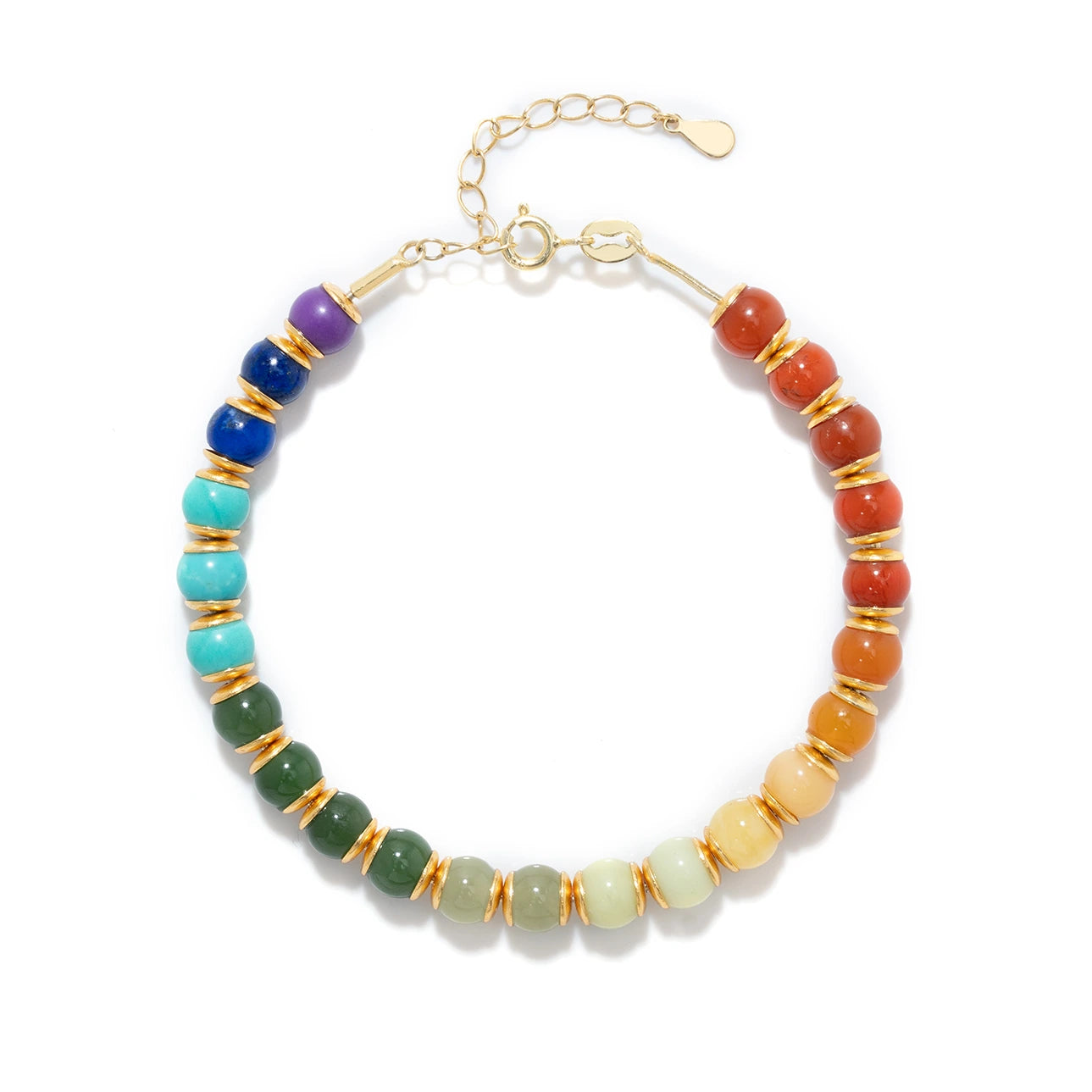 Natural Rainbow Gemstone Bracelet