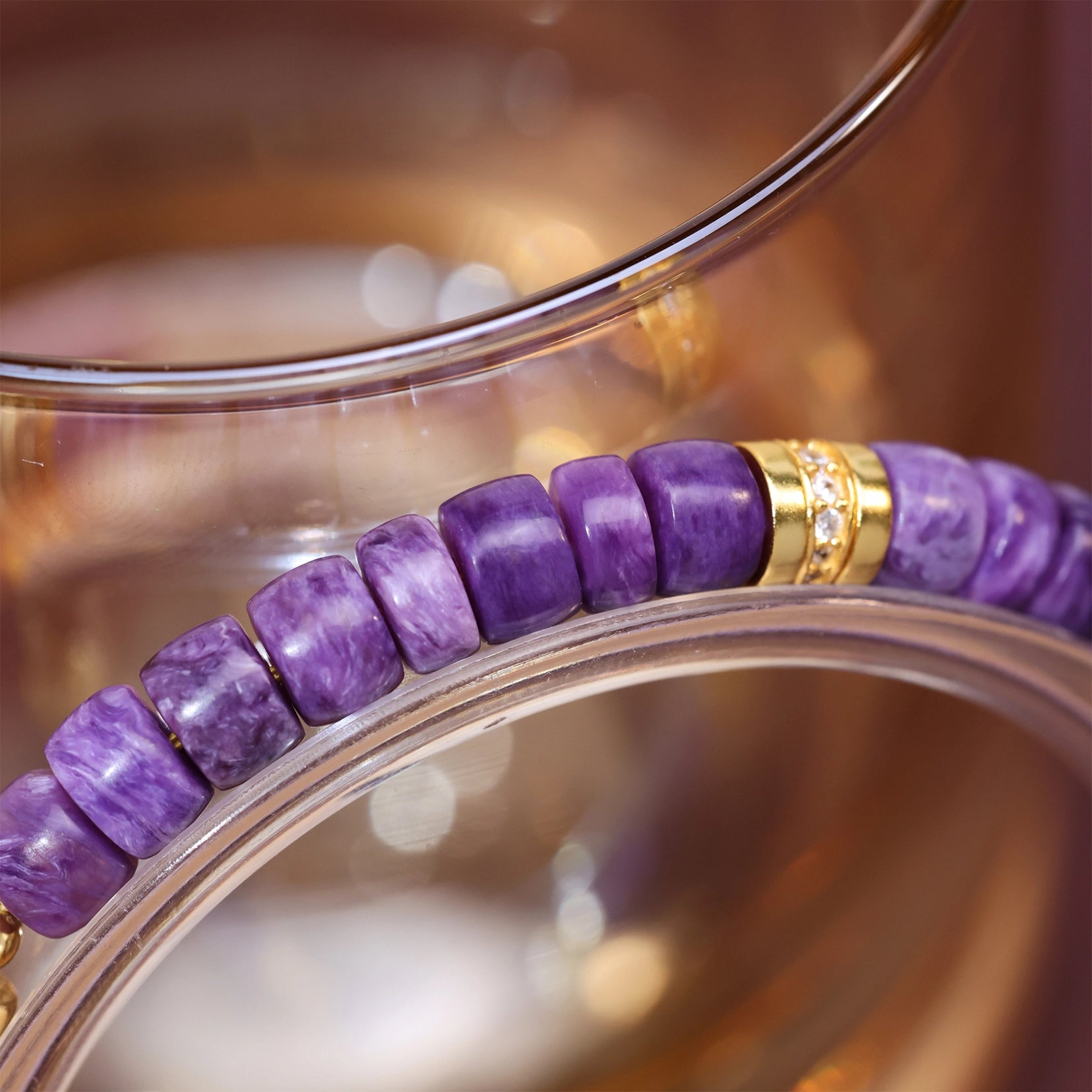 Empress Charoite Gold Vermeil Bracelet