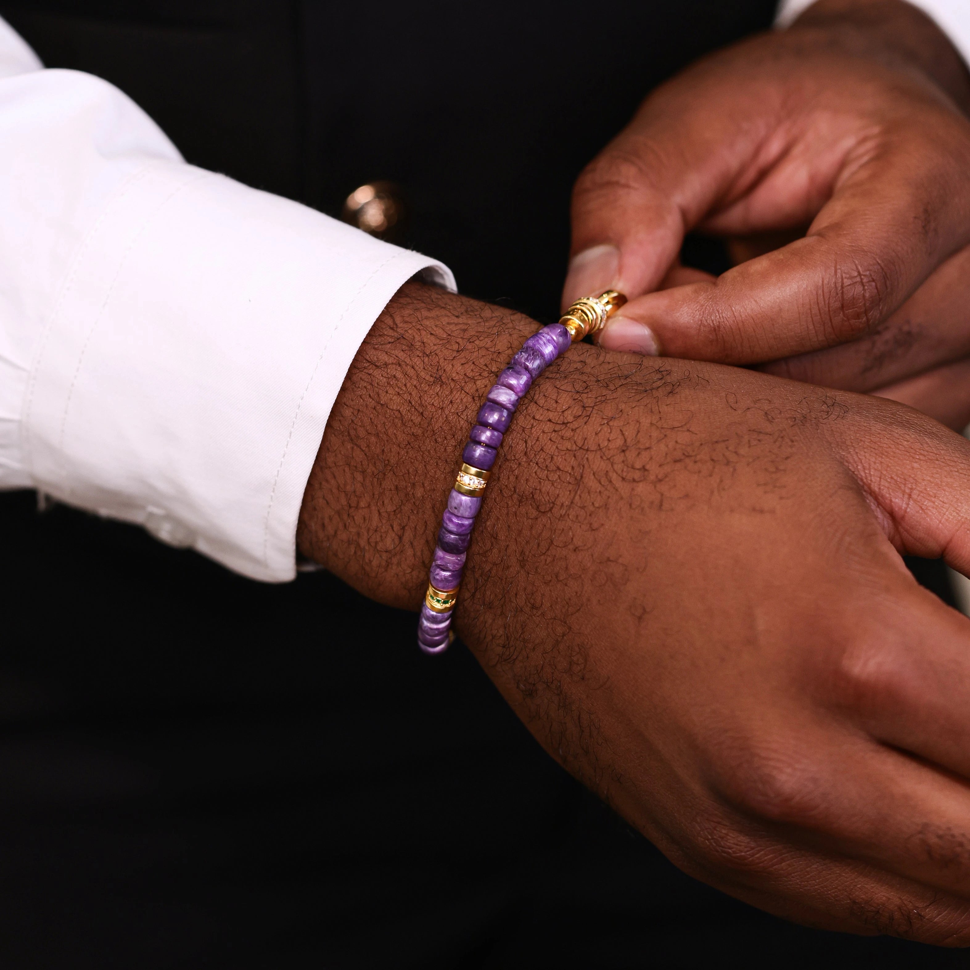 Empress Charoite Gold Vermeil Bracelet