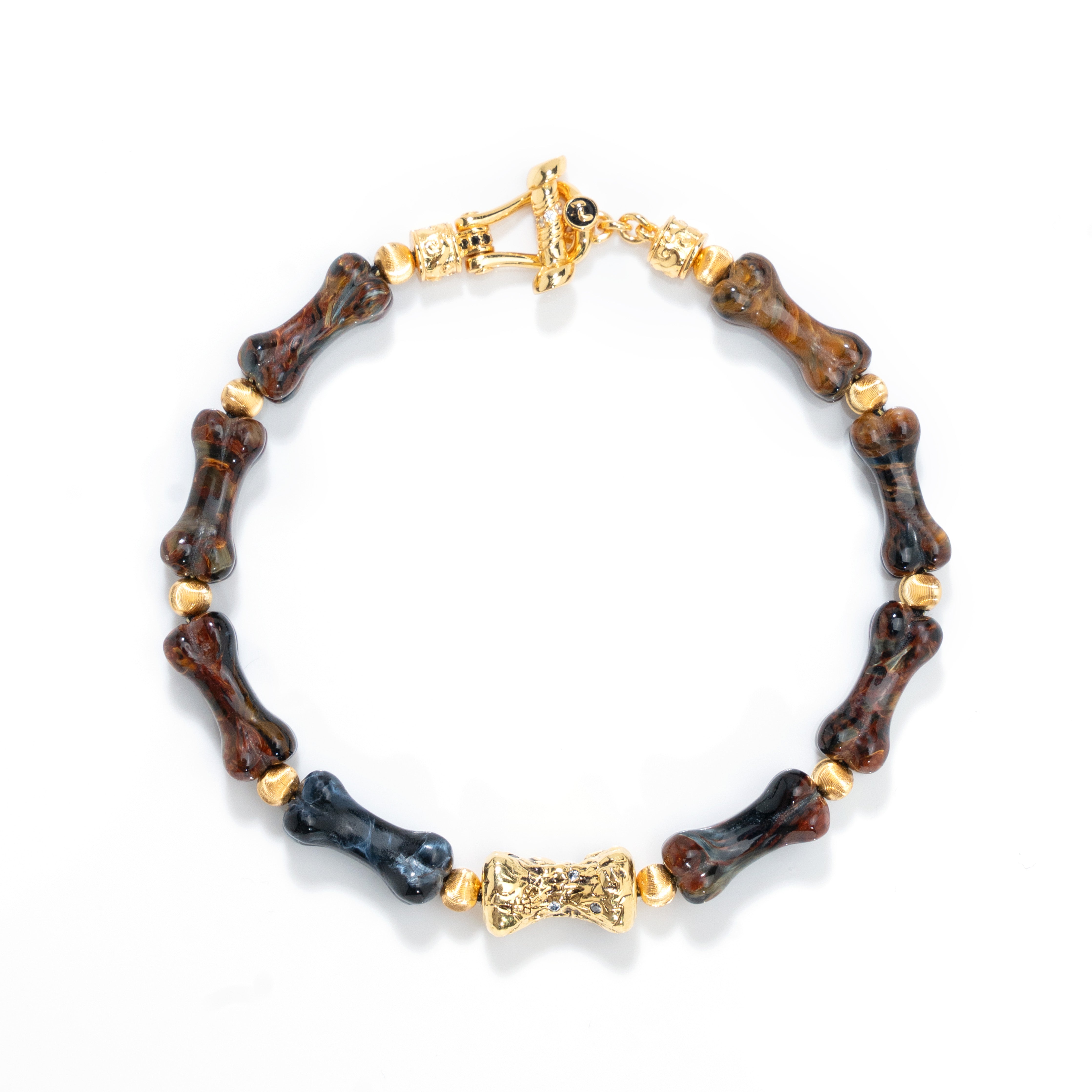 Storm & Bones Pietersite Bone Bracelet