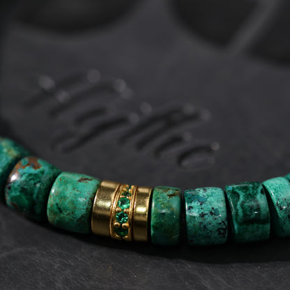 Chrysocolla Gold Vermeil Bracelet