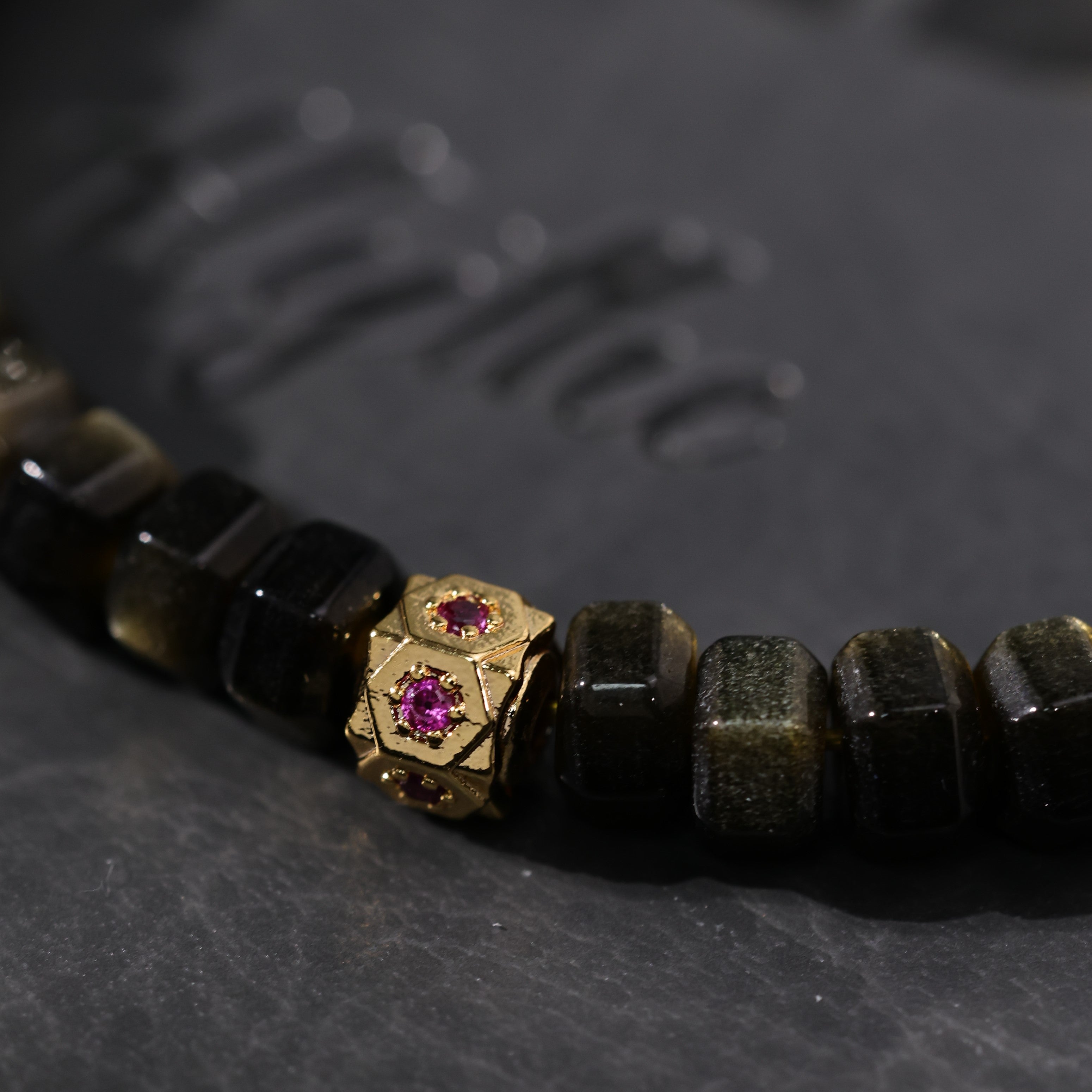Golden Obsidian Protection Bracelet