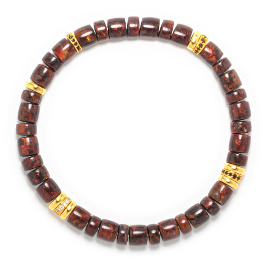 Red pietersite stone bracelet