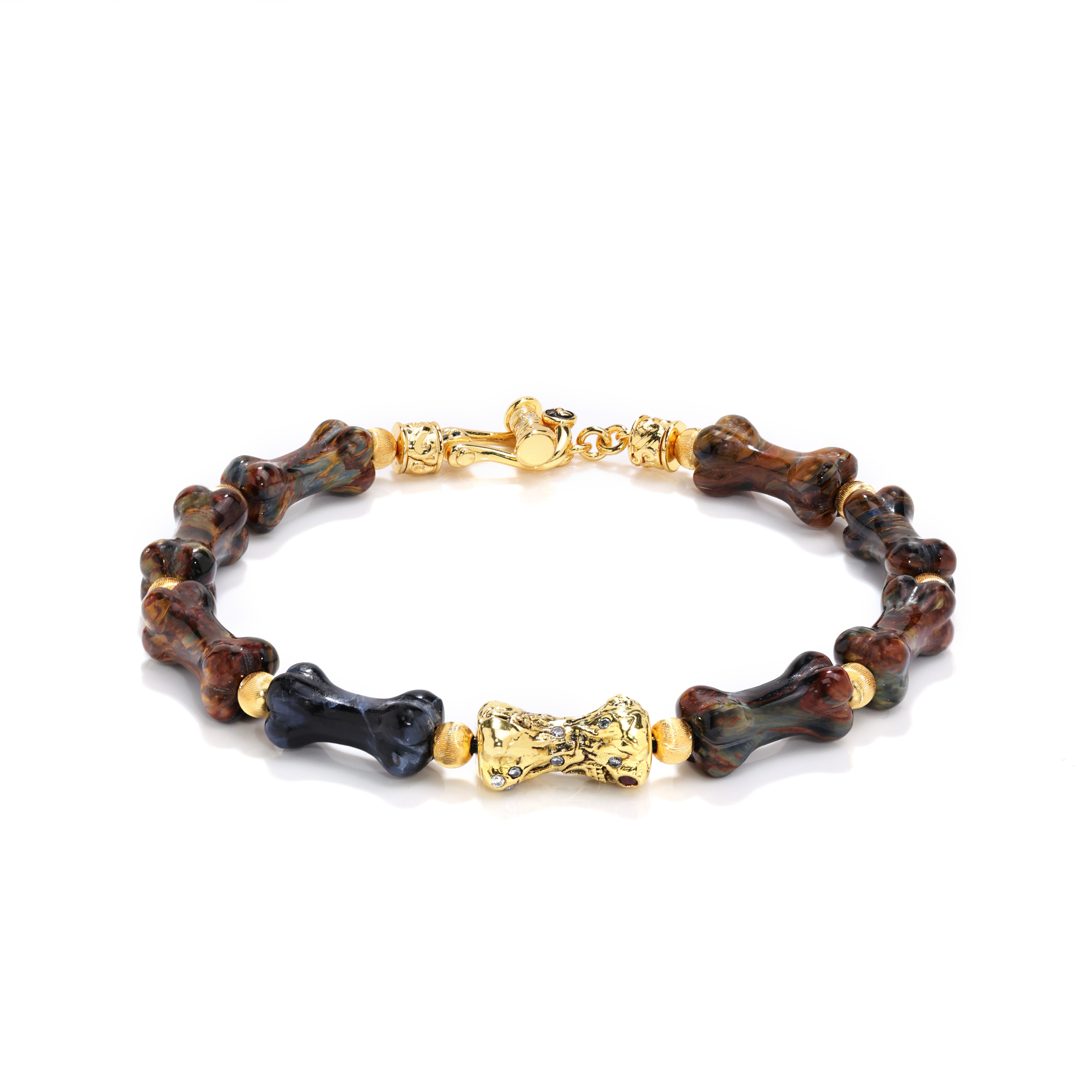 Storm & Bones Pietersite Bone Bracelet