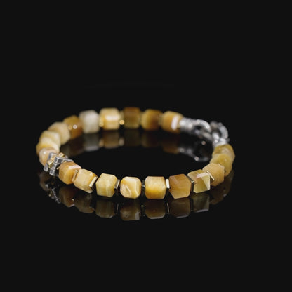 Engraved Totem Artisan Tiger Eye Bracelet