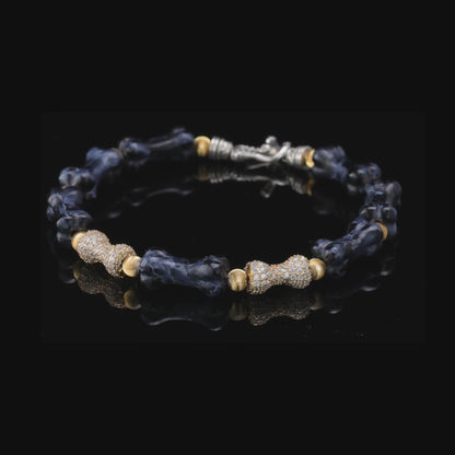 Pietersite Bone Bead Bracelet