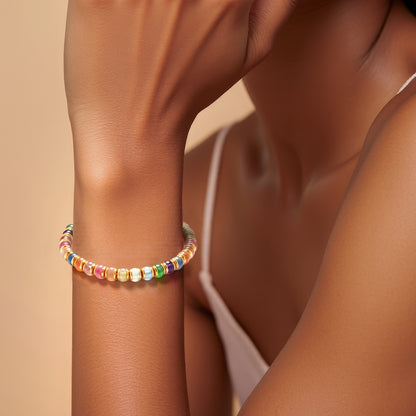 Natural Crystal Rainbow BraceletⅠ(6MM)